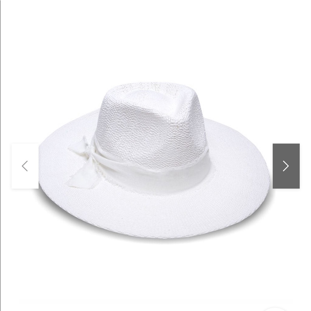 White woven hat